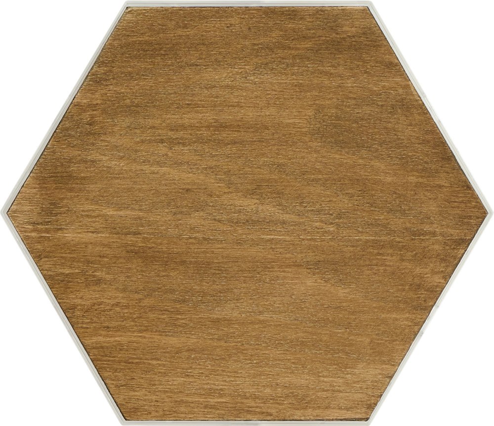 Wood-grain hexagonal panel without moss
