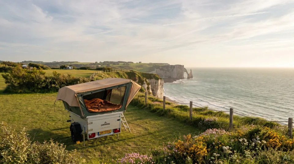 Illustrative Pah-Pah campsite overlooking the coast