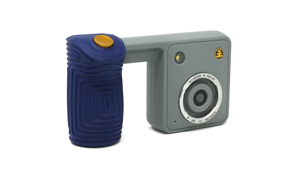 Nocs Portal AFN7 camera with gray body and blue open grip