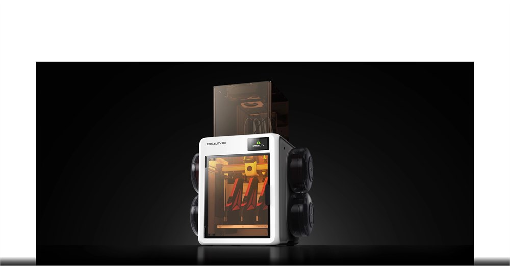 Creality K3 shown with its optional top cover