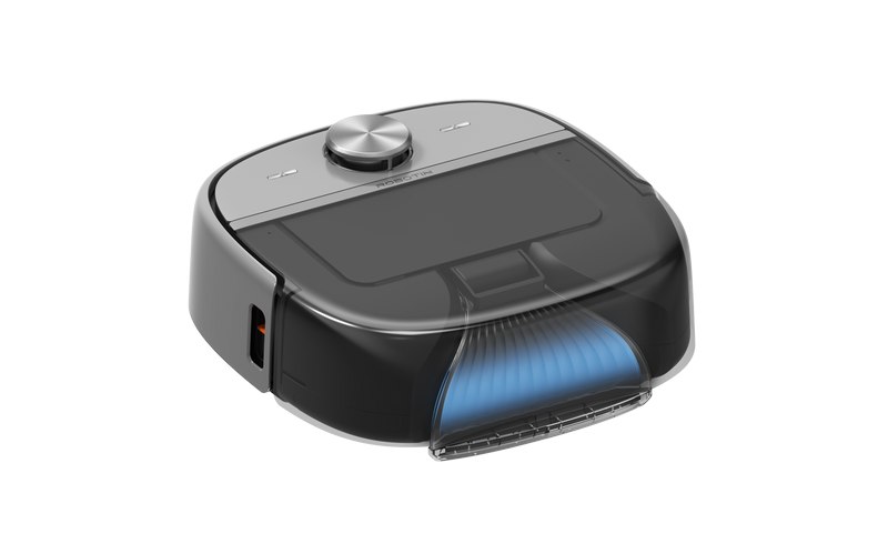 Carpet washing module with transparent front and blue brush