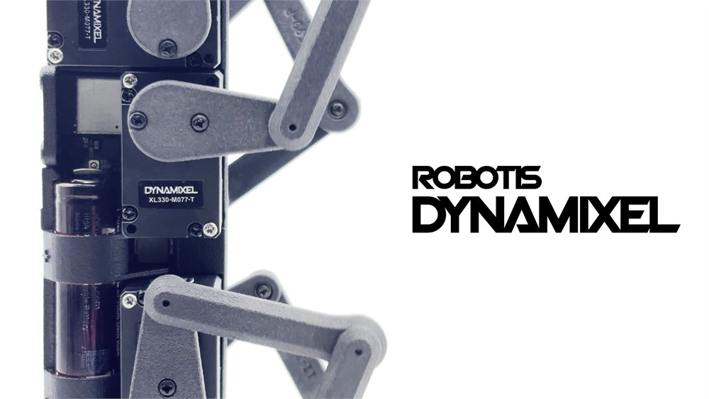 DYNAMIXEL actuators and linked robot legs