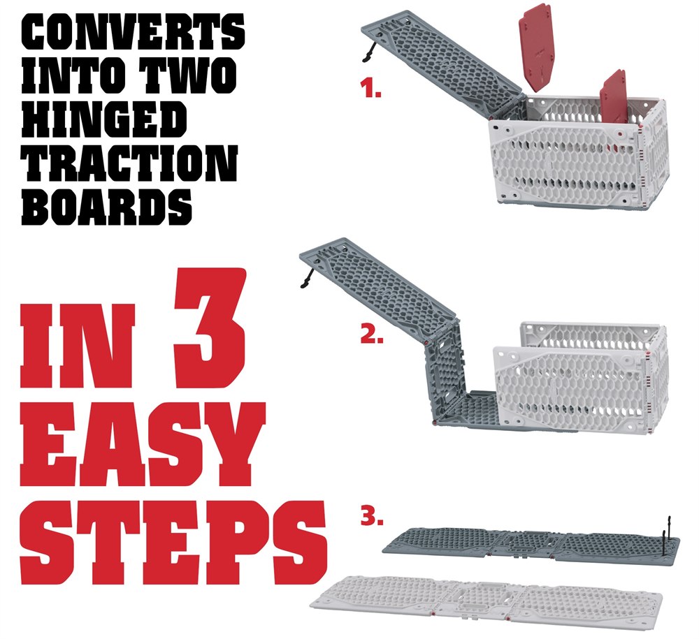 Manufacturer diagram of the three-step crate conversion