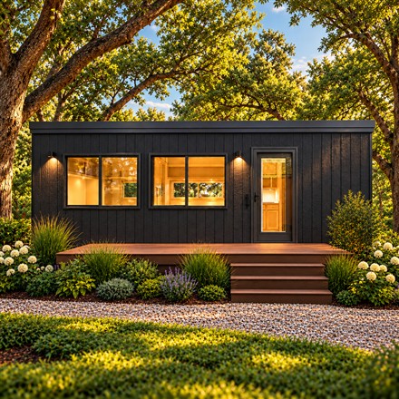 This Single-Level Tiny House Gives You a Private Queen Bedroom Without a Ladder