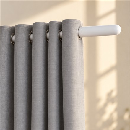 This Solar Smart Curtain Rod Hides Its Motor Inside the Rod