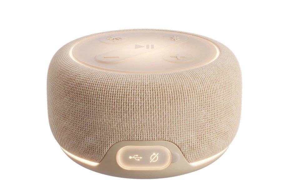 Rear view of Coconut cream Mango speaker concept