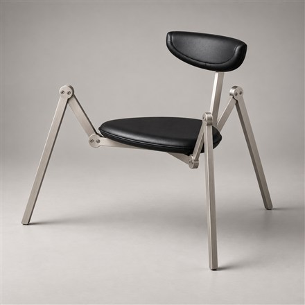 This Three-Legged Lounge Chair Tackles Wobble With a Spider-Like Steel Frame