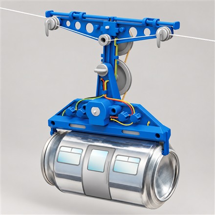 This Tin Can Cable Car Kit Turns an Empty Soda Can Into a Working Gondola