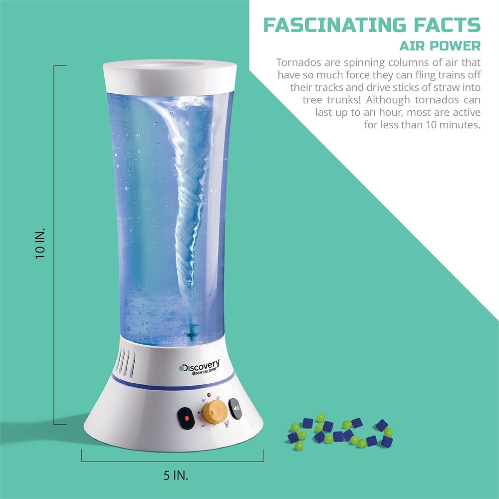 Tornado Lab dimensions shown as ten inches tall and five inches wide