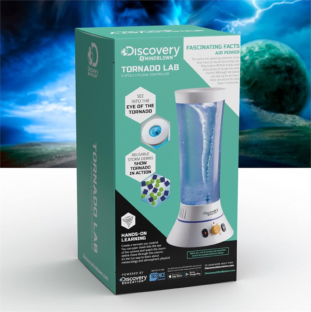 Discovery Tornado Lab retail packaging back panel