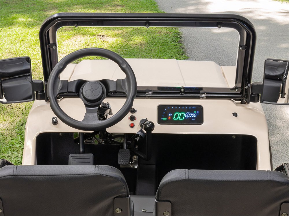 Massimo Mini Truck steering wheel, windshield and digital dashboard