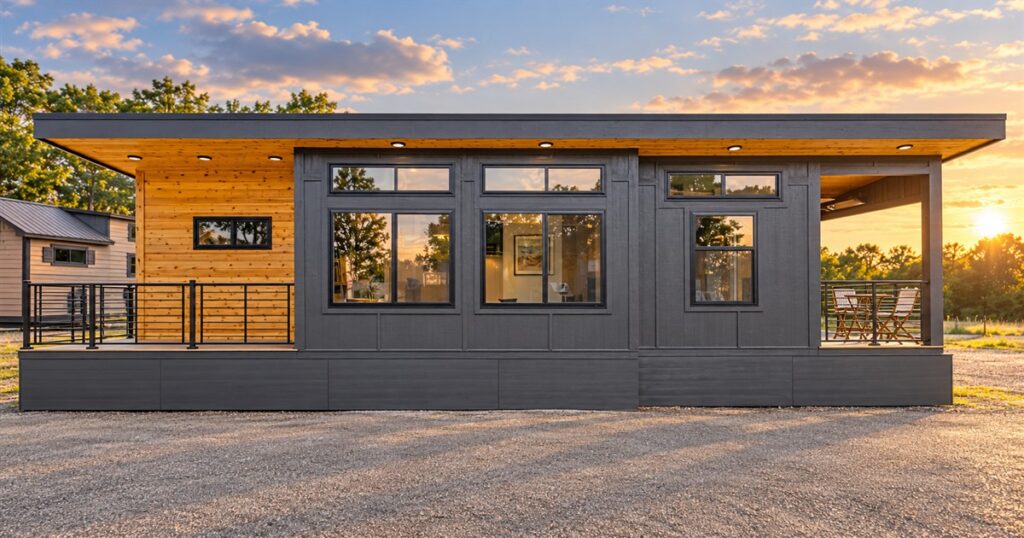 Nordic Nook two-porch tiny house exterior