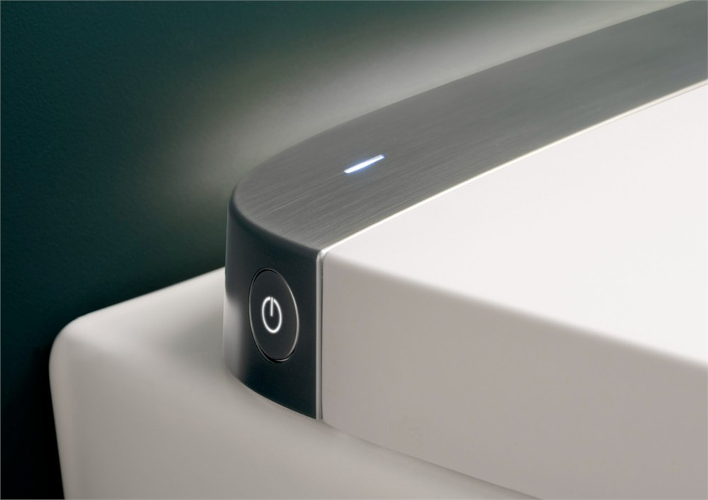 Close view of the Vorea side power control and metallic rear trim