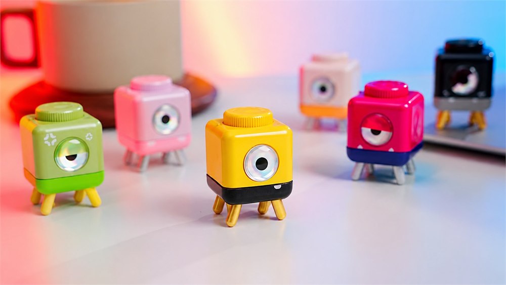 Six colorful PalmBlock StepTimer walking timers